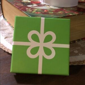 JCPenney Lime Gift Box with White Ribbon Design
